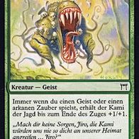 4x "Kami der Jagd" Common aus "Meister von Kamigawa", Erhaltung siehe Text