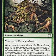 4x "Moos-Kami" Common aus "Meister von Kamigawa", Erhaltung siehe Text
