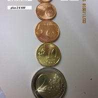2018 1 + 2 + 5 + 10 Cent + 2 Euro-KM -bankfrisch-uncirkuliert