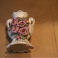 vase keramikvase blumenvase henkelvase mit rosendekor