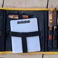 Neu! Camping Becksteck Set Geschirr Messer Gabel Brotmesser
