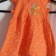 Orange gemustertes Kleid - Sommerkleid - Gr. 80