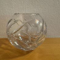 Vase / Blumenvase aus Bleikristall - Kugelform H 14 cm TOPzustand !