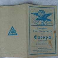 Ravensteins Übersichtskarte Europa von 1941 Russland Deutschland Italien