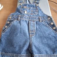 Jeansshorts - Latzhose - Gr. 80 - Tricky Tracks