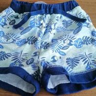 Blaue gemusterte kurze Hosen - Shorts - Gr. 86 - Ergee