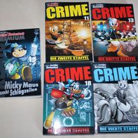 Walt Disney Lustiges Taschenbuch LTB Crime 11, 13, 18, 19 und Premium Nr 26