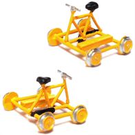 Bahnmeister- Fahrrad- Draisine, gelb, Kleinserie, Davo DT08, Spur TT