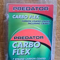 Neu! 15m Fox Carbo Flex Predator F: Grau 30lbs Hecht Vorfach Carbon Stahlvorfach