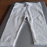 Leggings weiß mit lila Punkten - Gr. 62 - H&M