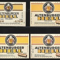 DDR Bieretiketten "Hell Vollbier" VEB Altenburger Brauerei (Getränkekombinat Leipzig)