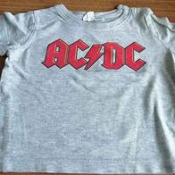 Graues Shirt mit Aufdruck AC/DC - Gr. 80 - H&M