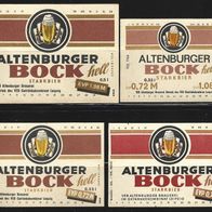 DDR Bieretiketten "Bock hell" VEB Altenburger Brauerei (Getränkekombinat Leipzig)