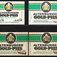 DDR Bieretiketten "GOLD-PILS" VEB Altenburger Brauerei (Getränkekombinat Leipzig)