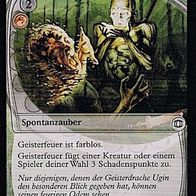 4x "Geisterfeuer", Common aus "Blick in die Zukunft", ungespielt, Dt./Engl