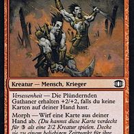 4x "Plündernde Gathaner", Common aus "Blick in die Zukunft", ungespielt, Dt./Engl