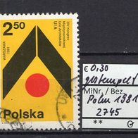 Polen 1981 Kongress der Internationalen Architekten-Union MiNr. 2745 gestempelt