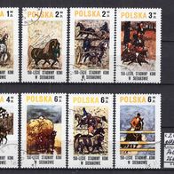 Polen 1980 150 Jahre Pferdezucht in Sierakow MiNr. 2664 - 2671 gestempelt