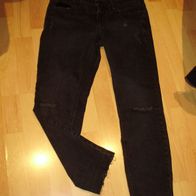 Cambio Jeans Hose schwarz Pailletten Vintage medium rise S