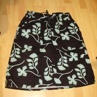 White Stuff Rock schwarz Muster türkis Gummibund mit Bändel 40