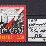 Polen 1980 75. Jahrestag der Revolution von 1905 MiNr. 2683 gestempelt