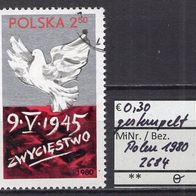 Polen 1980 35. Jahrestag der Beendigung des 2. Weltkrieges MiNr. 2684 gestempelt
