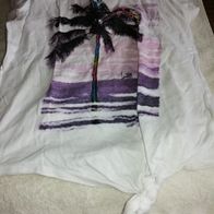 Weißes Shirt mit Aufdruck - zum Binden - Gr. 140 - alive