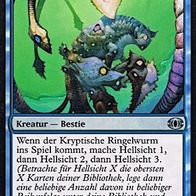 4x "Kryptischer Ringelwurm", Uncommon aus "Blick in die Zukunft", Dt., gespielt