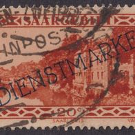 Saargebiet D24 O Bahnpoststempel #062160