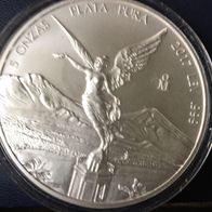 1 x 5 oz Silbermünze Mexico 2017 geringe Auflage !