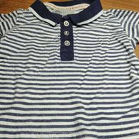 Blau weiß gestreiftes Poloshirt - Gr. 3M