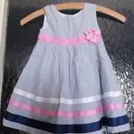 Blaues weiß gestreiftes Kleid - H&M - Gr. 12-18M /80 cm - Early Days
