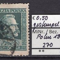 Polen 1931 Freimarke: Marschall Pilsudski MiNr. 270 gestempelt