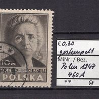 Polen 1947 Freimarken: Polnische Kultur MiNr. 460 A gestempelt