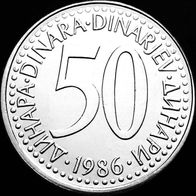 50 Dinar Jugoslawien 1986 UNC