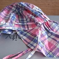 Bunte karierte Mütze - Sonnenhut - Gr. 49
