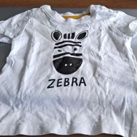 Weißes Shirt mit Aufdruck - Gr. 68 - Primark