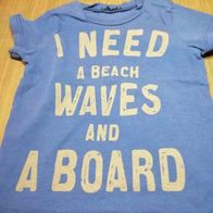 Dunkelgraues Shirt mit Aufdruck - Gr. 68 - Sisley