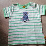 Grün weiß gestreiftes Shirt - Steiff - Gr. 68 cm / 6 m
