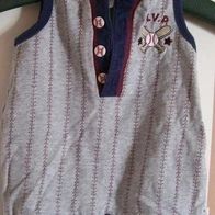 Grau gemusterter Einteiler mit Aufdruck - Strampler - Gr. 68 - Babysana