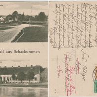 Schakummen-Eichkamp Ostpreußen AK 1927 Dorf und Gutshaus Erhaltung 1