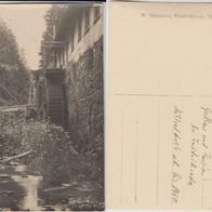 Schauenburgmühle-Friedrichroda Foto- AK 1916 ?? Nahaufnahme vom Mühlrad Erh.1