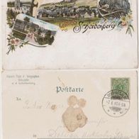 Scheibenberg-Litho-AK 1897 Kaiserl. Post & Telegrafen- Hilfsstelle Erh 2.