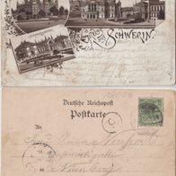 Schwerin-Mecklenburg Litho AK 1899 , Erhaltung-3