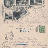 Schwetzingen Gruss aus AK 1898 5 Bild Karte Erh.1