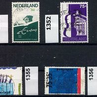 Niederlande Mi. Nr. 1351 + 1352 + 1354 + 1355 + 1356 o <