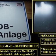 Deutsche Bahn * Orig.-Metall-Schild : DB-ANLAGE * 75x79 cm