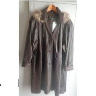 Nappaleder Jacke Parka mit Kapuze top Qualität Gr.52-54 braun