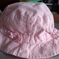 Sonnenhut rosa weiß gestreift - Gr. 74 / 46/47 - Baby Club