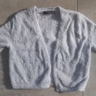 Hellgraue Strickjacke plüschig Gr. XXS, New Yorker